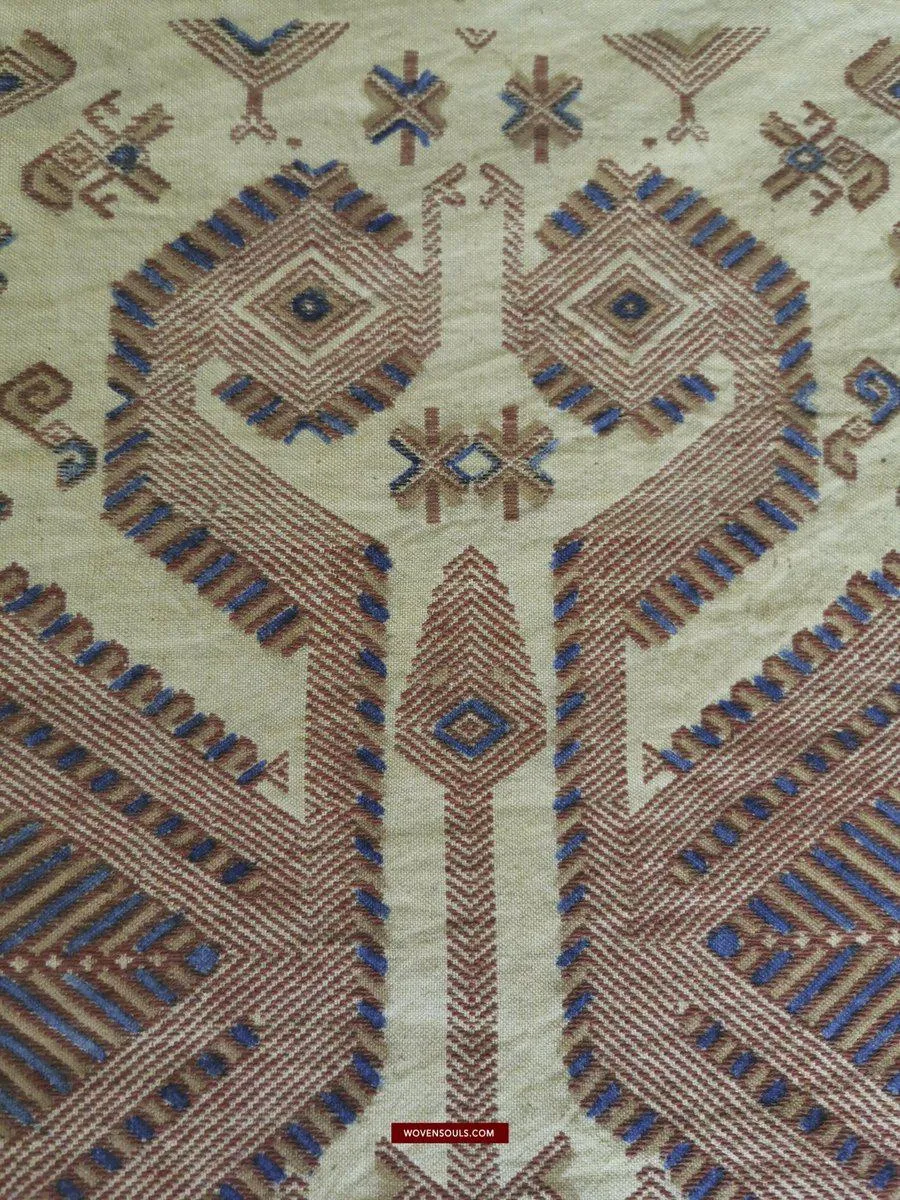 1411  SOLD Superb Old Sumba Ceremonial Weaving Lau Pahikung - Woven   Painted