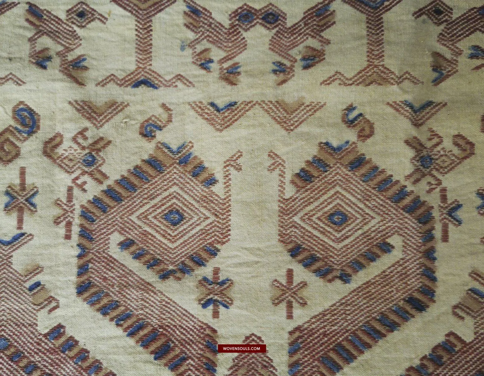 1411  SOLD Superb Old Sumba Ceremonial Weaving Lau Pahikung - Woven   Painted