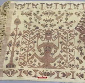1411  SOLD Superb Old Sumba Ceremonial Weaving Lau Pahikung - Woven   Painted