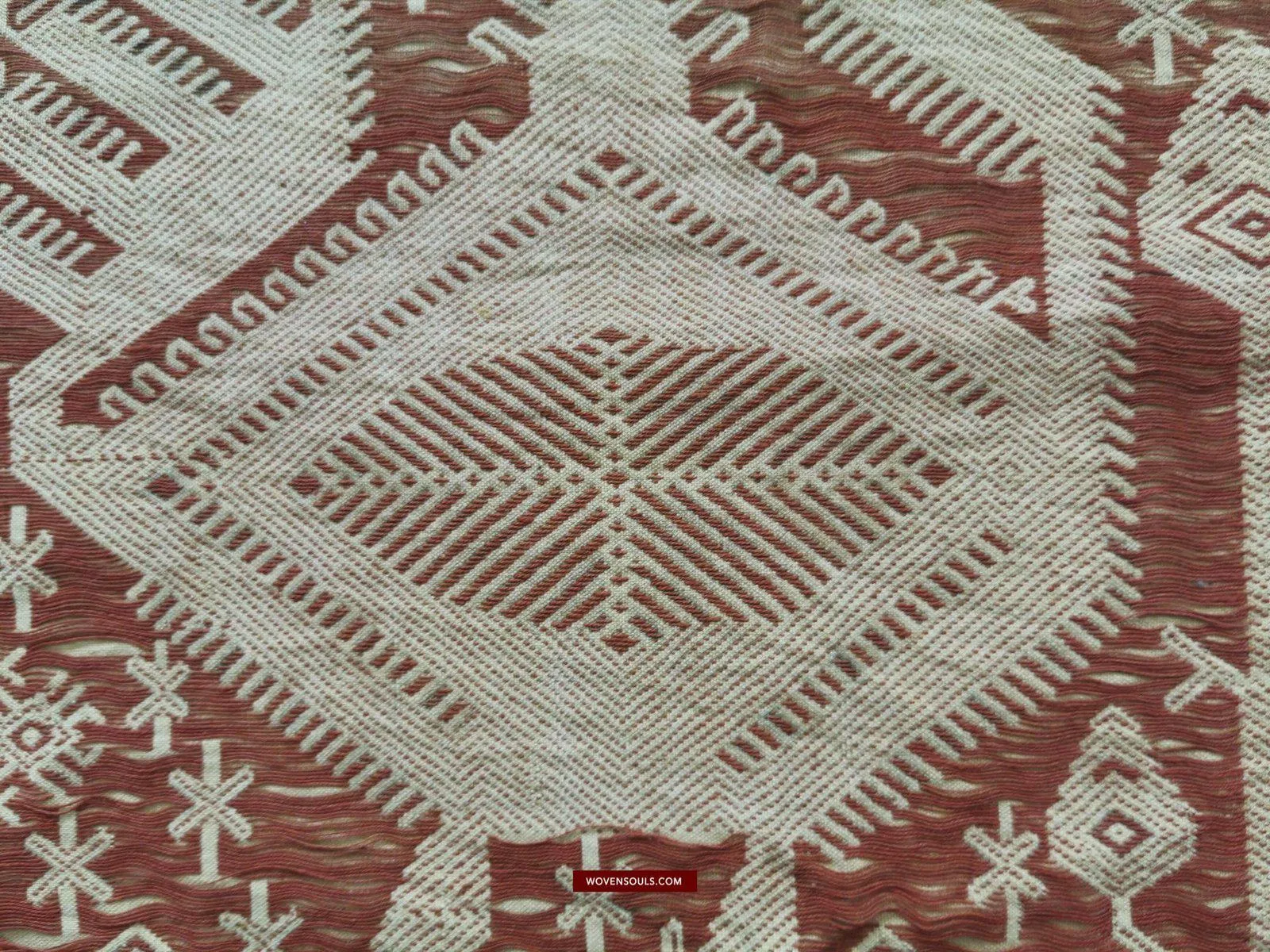1411  SOLD Superb Old Sumba Ceremonial Weaving Lau Pahikung - Woven   Painted