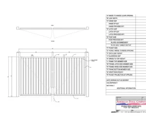 144" x 60" Flat Top Double Drive Gate