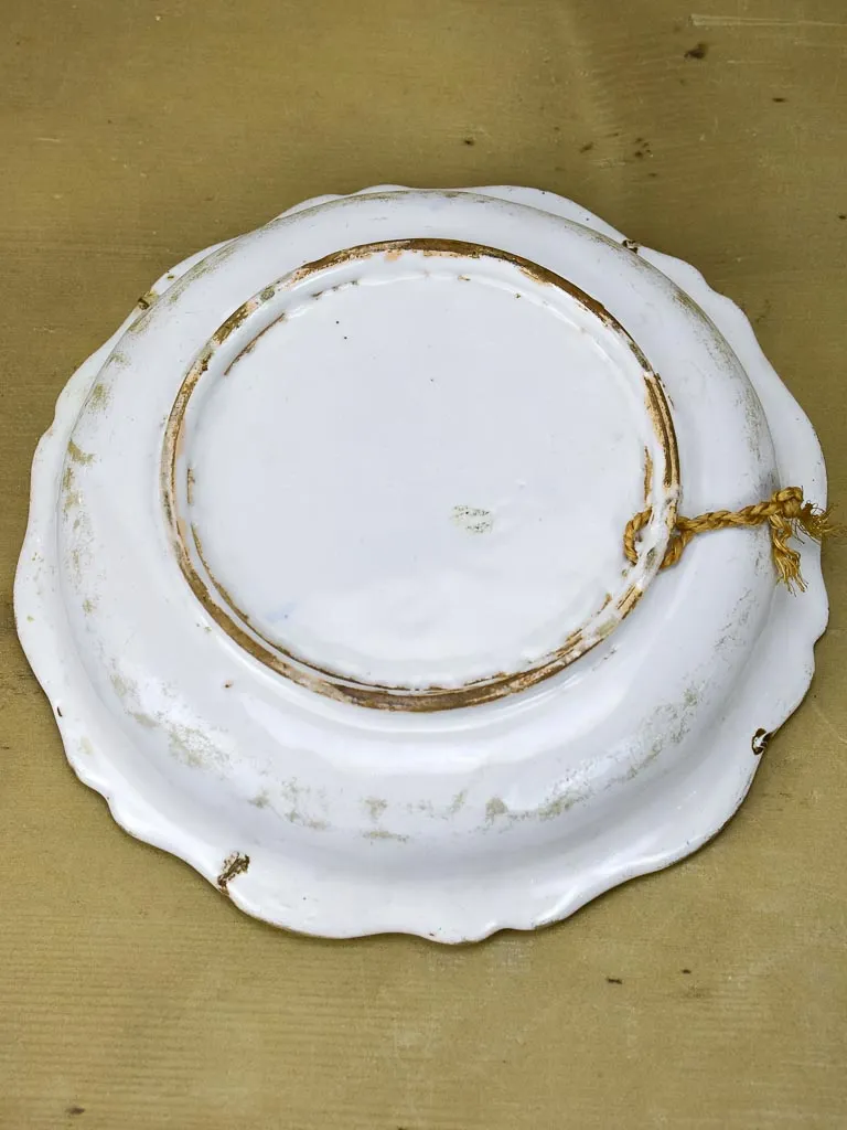 18th Century Moustiers presentation bowl - blue and white