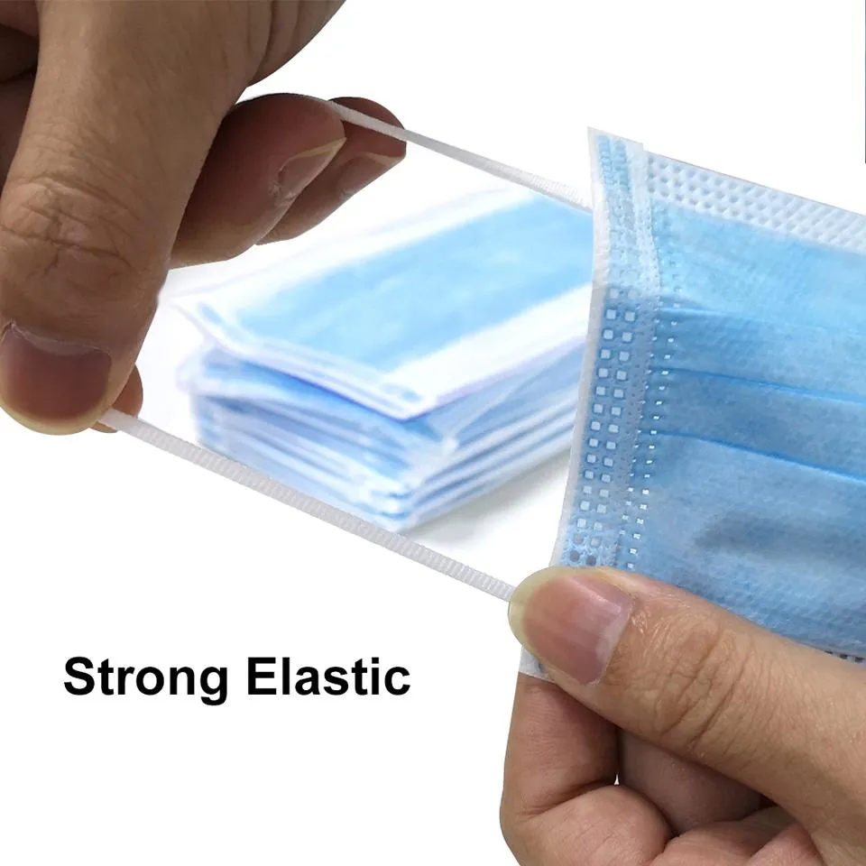 20 Pcs/bag High Quality 3 Layers Disposable Face Masks Anti-Dust Meltblown Cloth Masks Protection Face Mask Protective Dust Filter Safety Mask