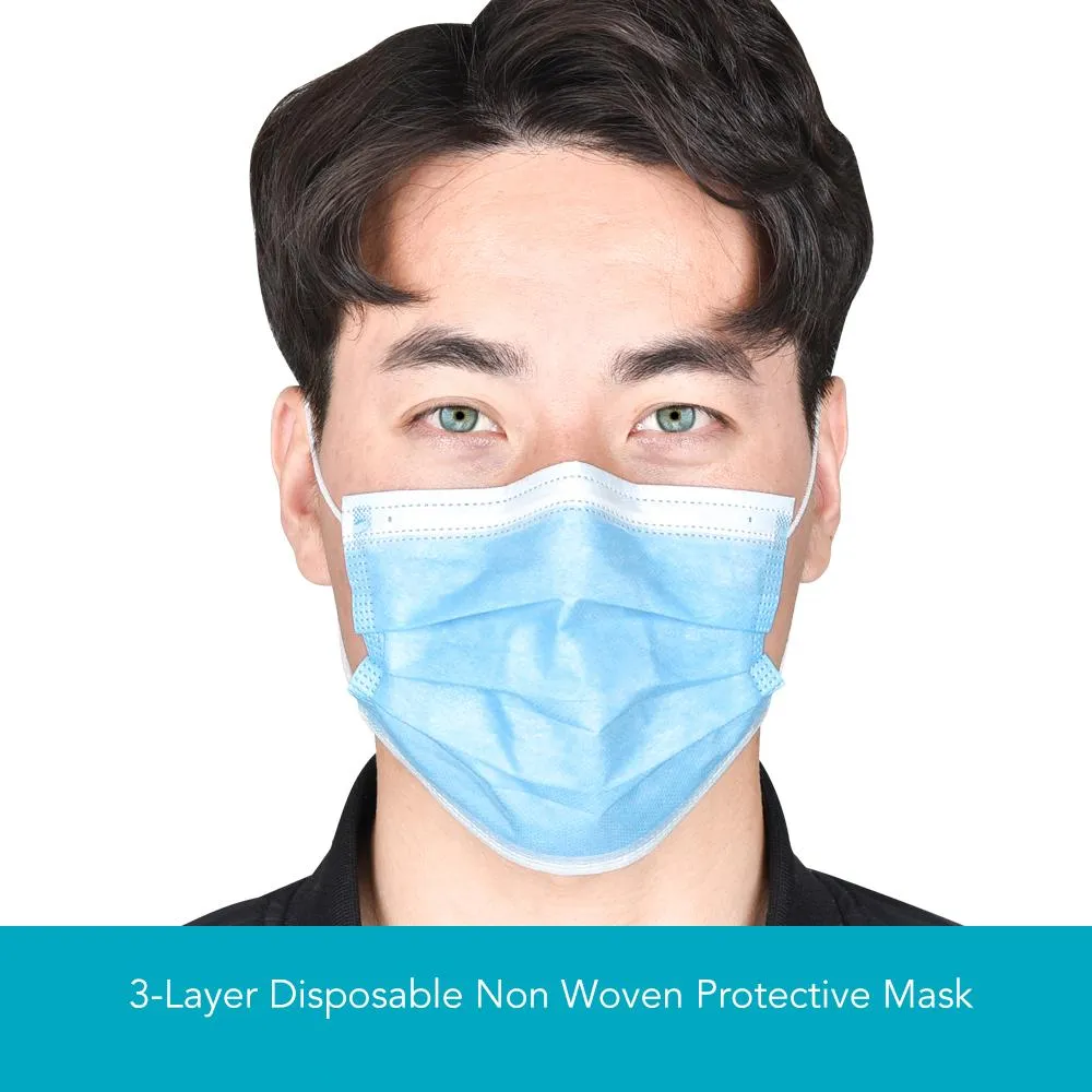 20 Pcs/bag High Quality 3 Layers Disposable Face Masks Anti-Dust Meltblown Cloth Masks Protection Face Mask Protective Dust Filter Safety Mask