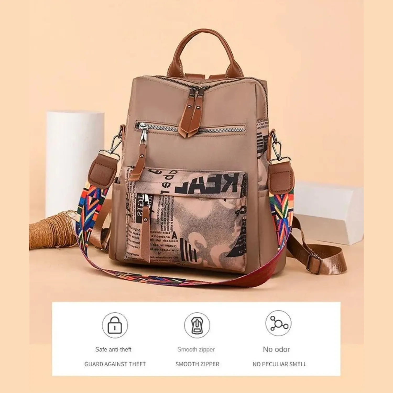 2024 Urban Chic Patchwork Women's Backpack
