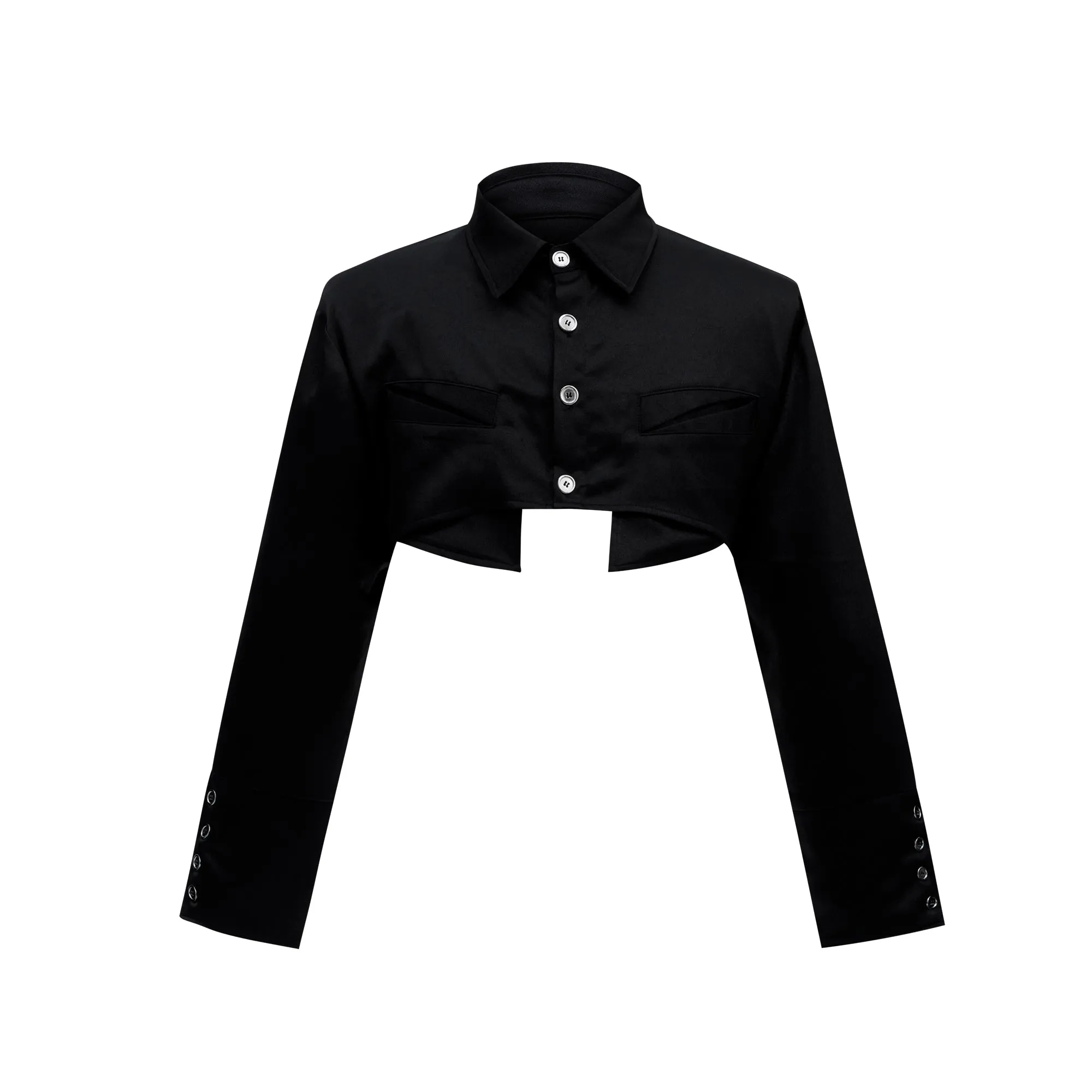 【24s July.】Short Ribbon Elegant Shirt