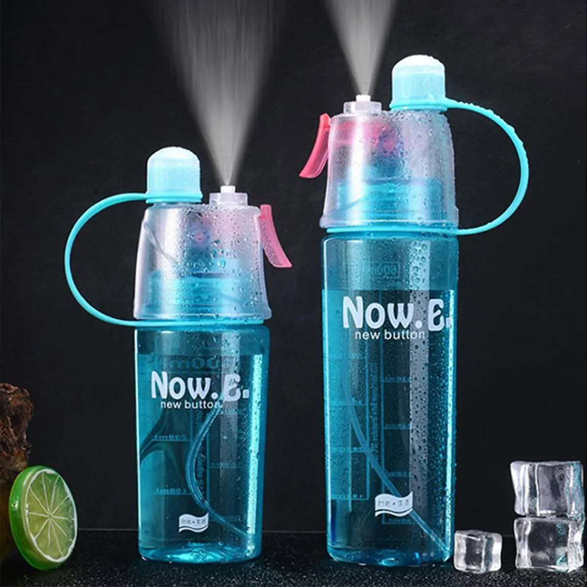 400/600ML Outdoor Sports Spray Water Bottle w/ Straw Bike Cycling Gym Fitness Runing Drinking Cup