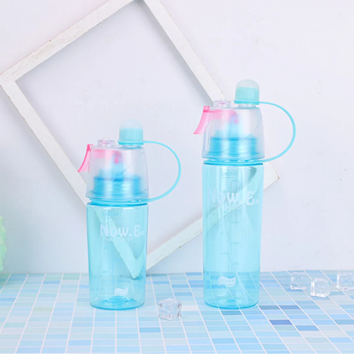 400/600ML Outdoor Sports Spray Water Bottle w/ Straw Bike Cycling Gym Fitness Runing Drinking Cup