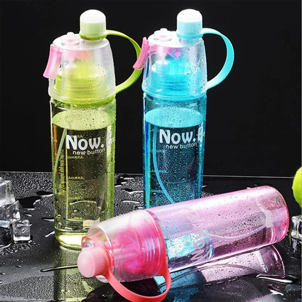 400/600ML Outdoor Sports Spray Water Bottle w/ Straw Bike Cycling Gym Fitness Runing Drinking Cup