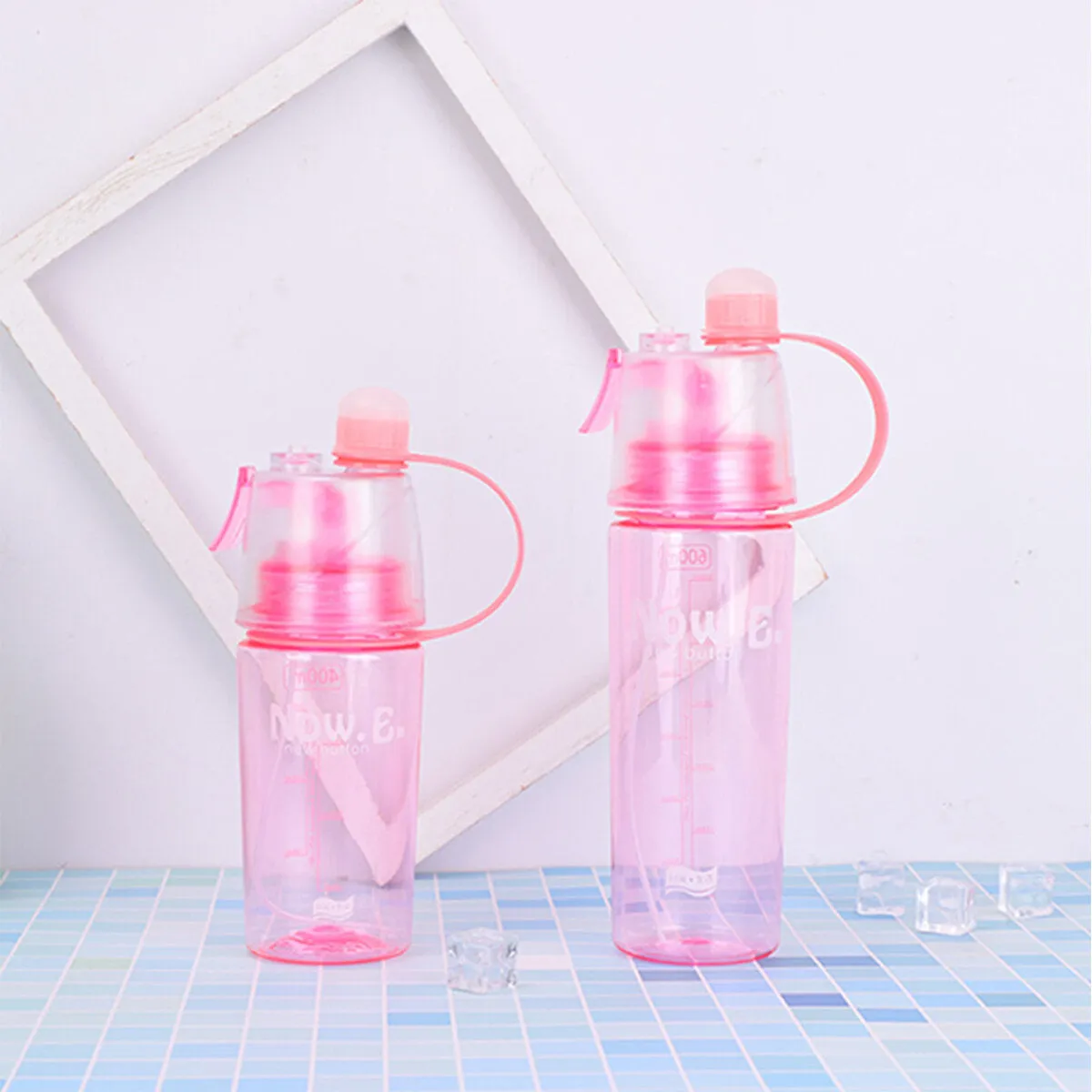 400/600ML Outdoor Sports Spray Water Bottle w/ Straw Bike Cycling Gym Fitness Runing Drinking Cup
