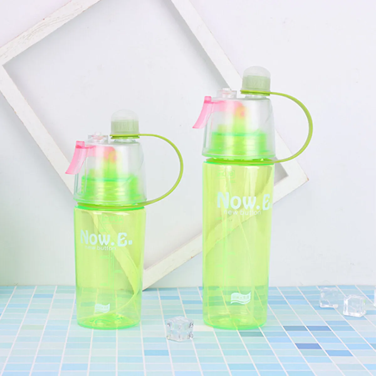 400/600ML Outdoor Sports Spray Water Bottle w/ Straw Bike Cycling Gym Fitness Runing Drinking Cup