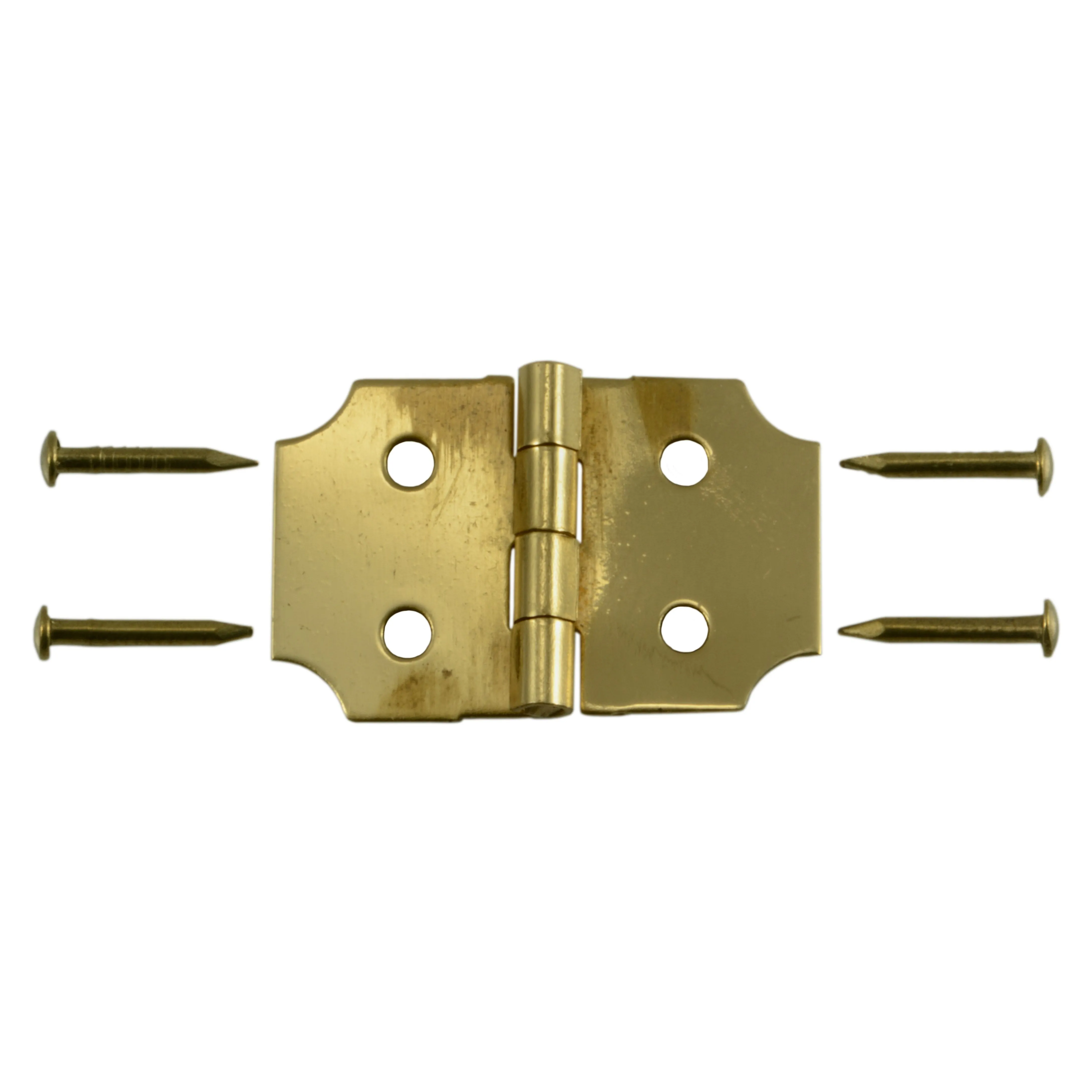 5/8" x 1" Solid Brass Ornamental Hinges (4 pcs.)