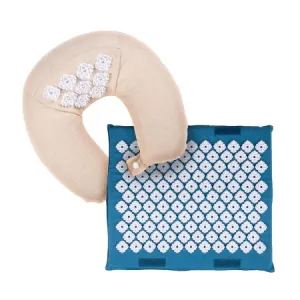 Acupressure Travel Set Kanjo Foot Mat: 1 X 14 X 16 Inch / Neck Pillow: 5 X 12 X 13 Inch - Acutens Inc  Mfr# KANTRAV