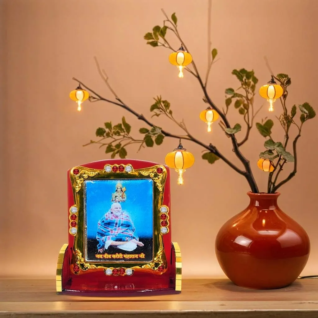 ADHVIK Lord Hanuman/bajrangali Bali Neem Karoli Baba Arylic God Idol, Car Dashboard/Office Desk/Table/Home Decor Showpiece for Murti, Ideal Gift Item