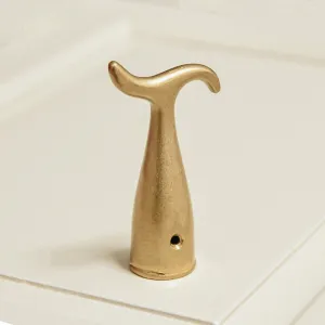 Aged Brass Pole Hook