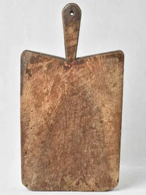 Antique French cutting board with peaked shoulders 21¼" x 11½"