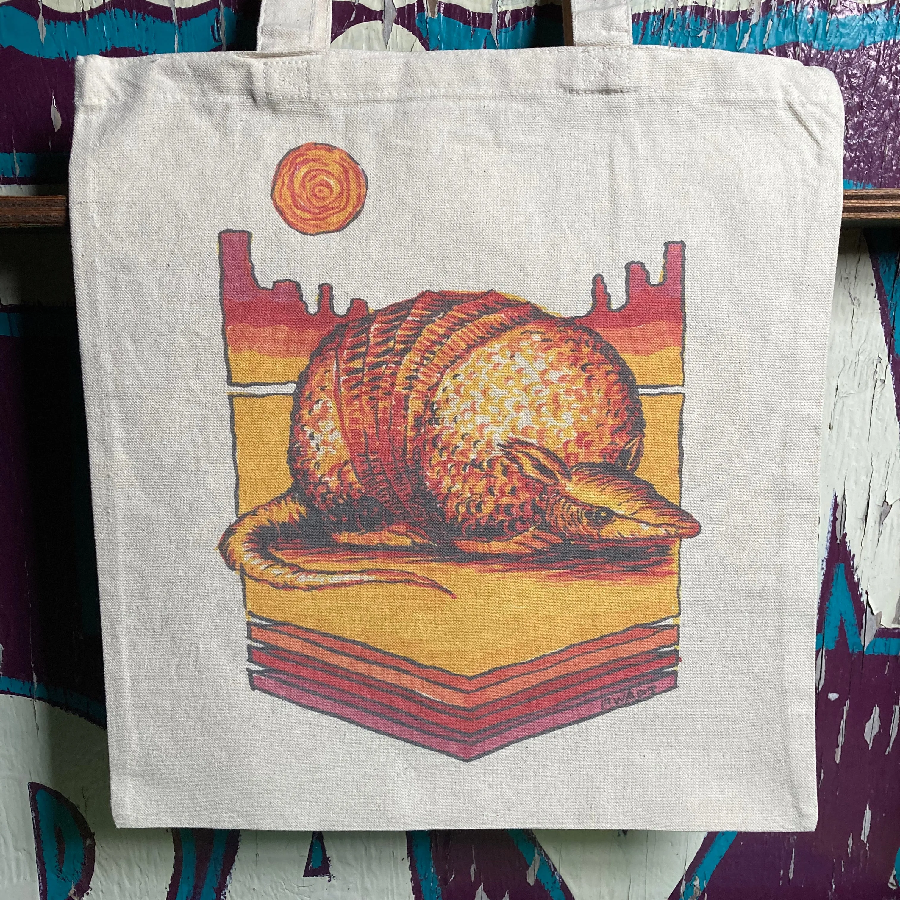 Armadillo tote bag