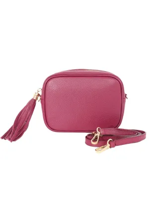 Berry Genuine Italian Leather Camera Bag.