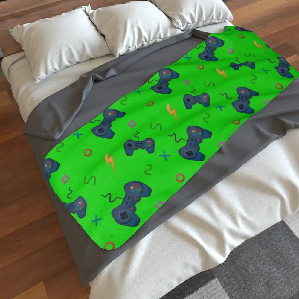 Blanket Scarf - Bright Green Gaming