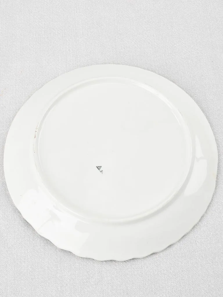 Blue & white fish service 1950s - Sarreguemines