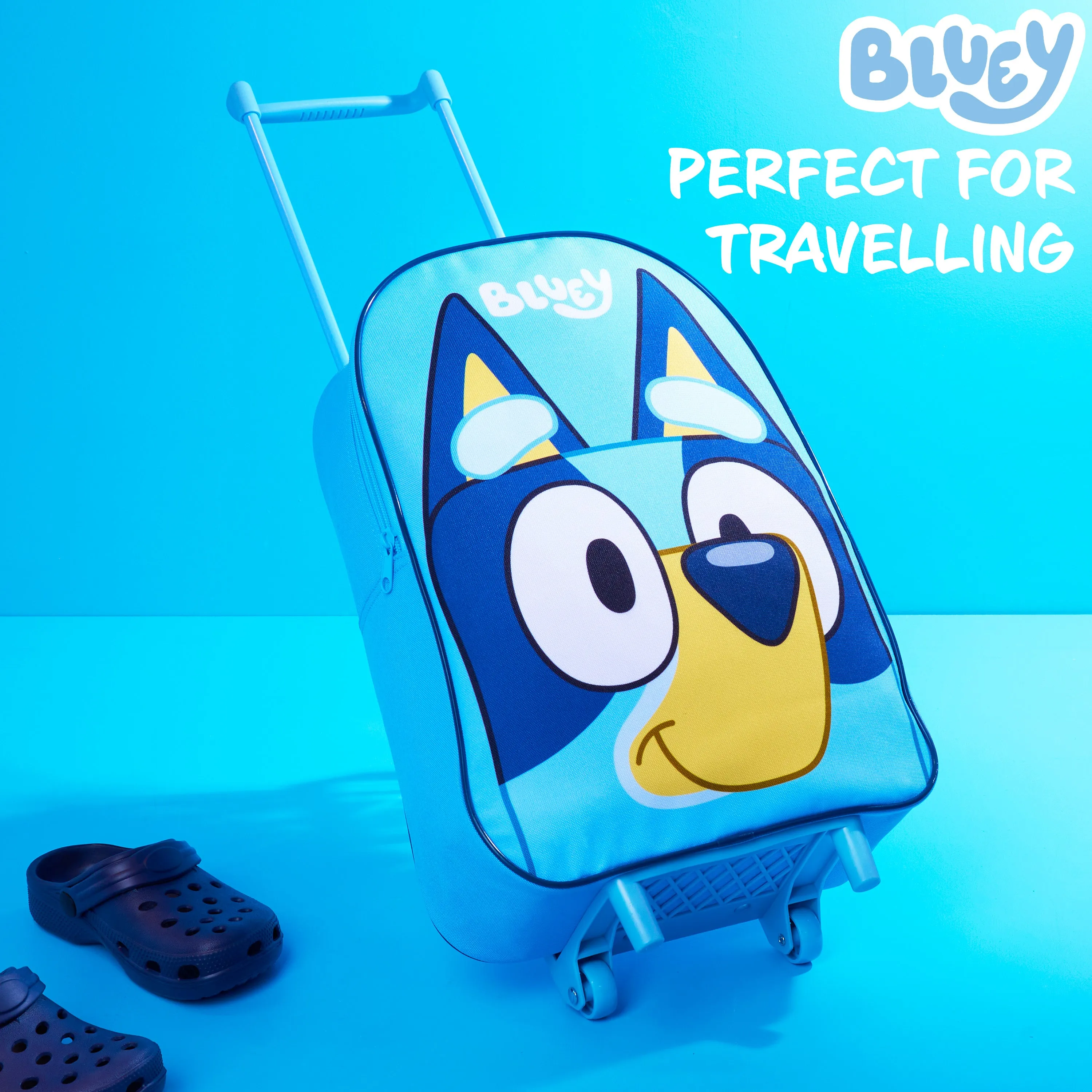 Bluey Children’s Luggage Suitcase - Foldable Trolley Bag