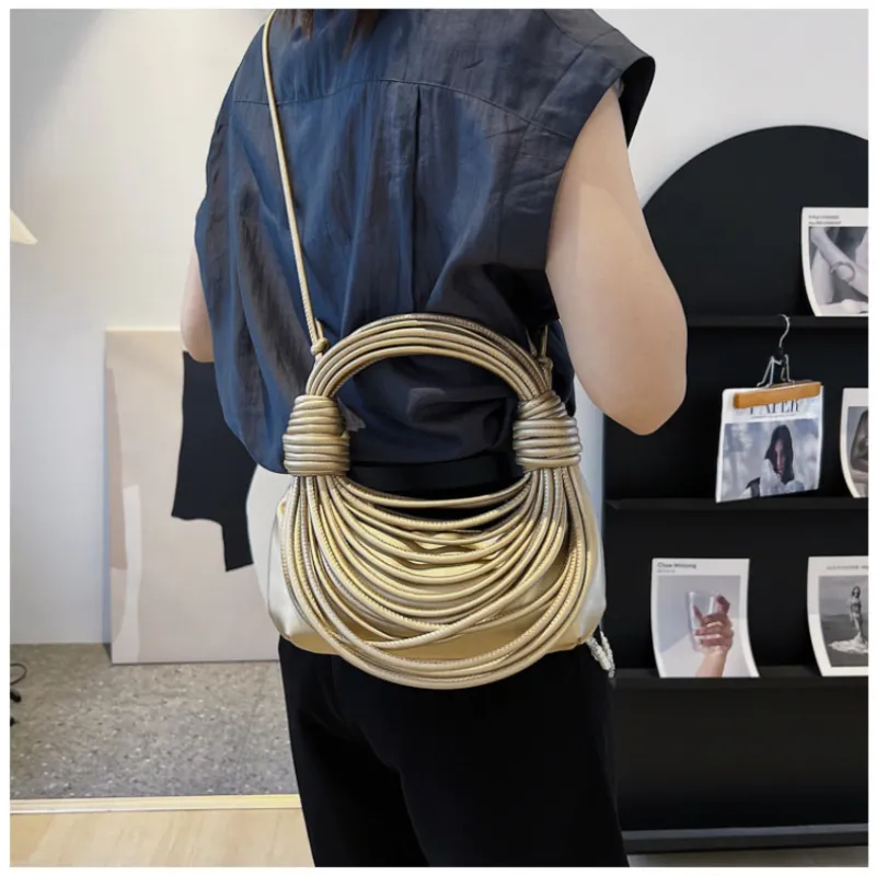 Braided Knotted Shoulder Bag