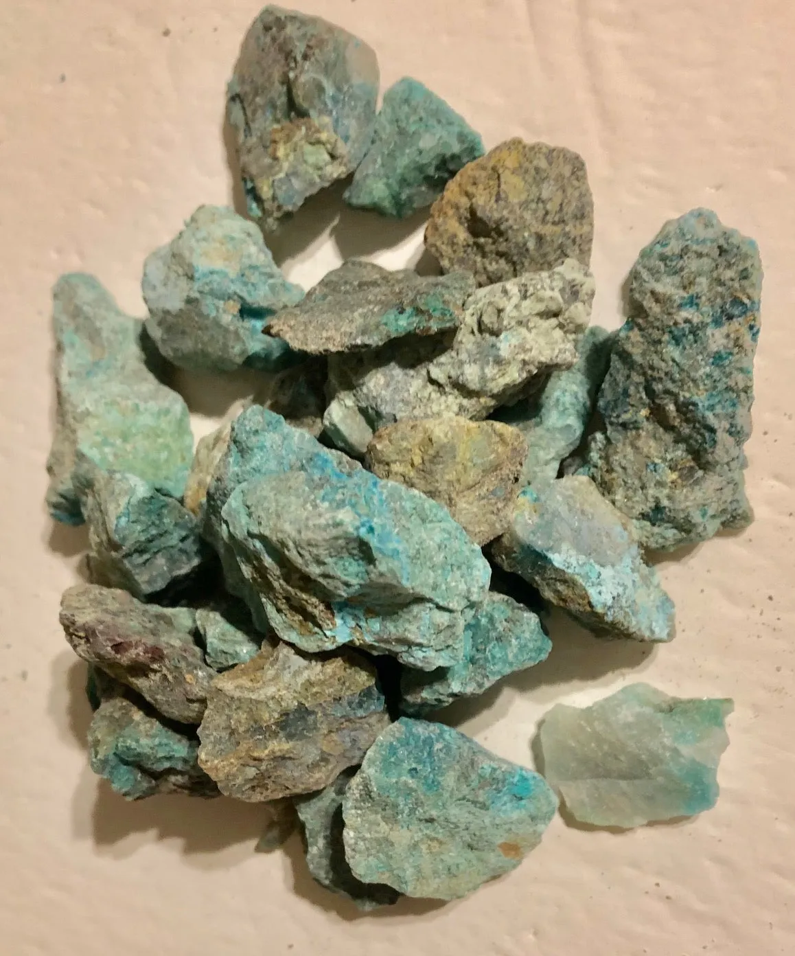 Bulk Genuine Turquoise rough nuggets - 1/4 pound - 15  pieces