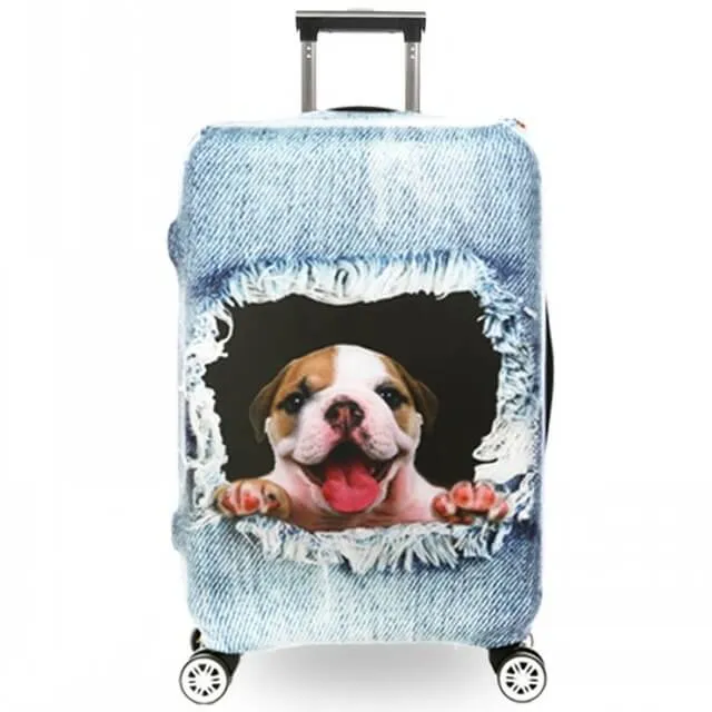 Bulldog Ripping Denim | Premium Design | Luggage Suitcase Protective Cover