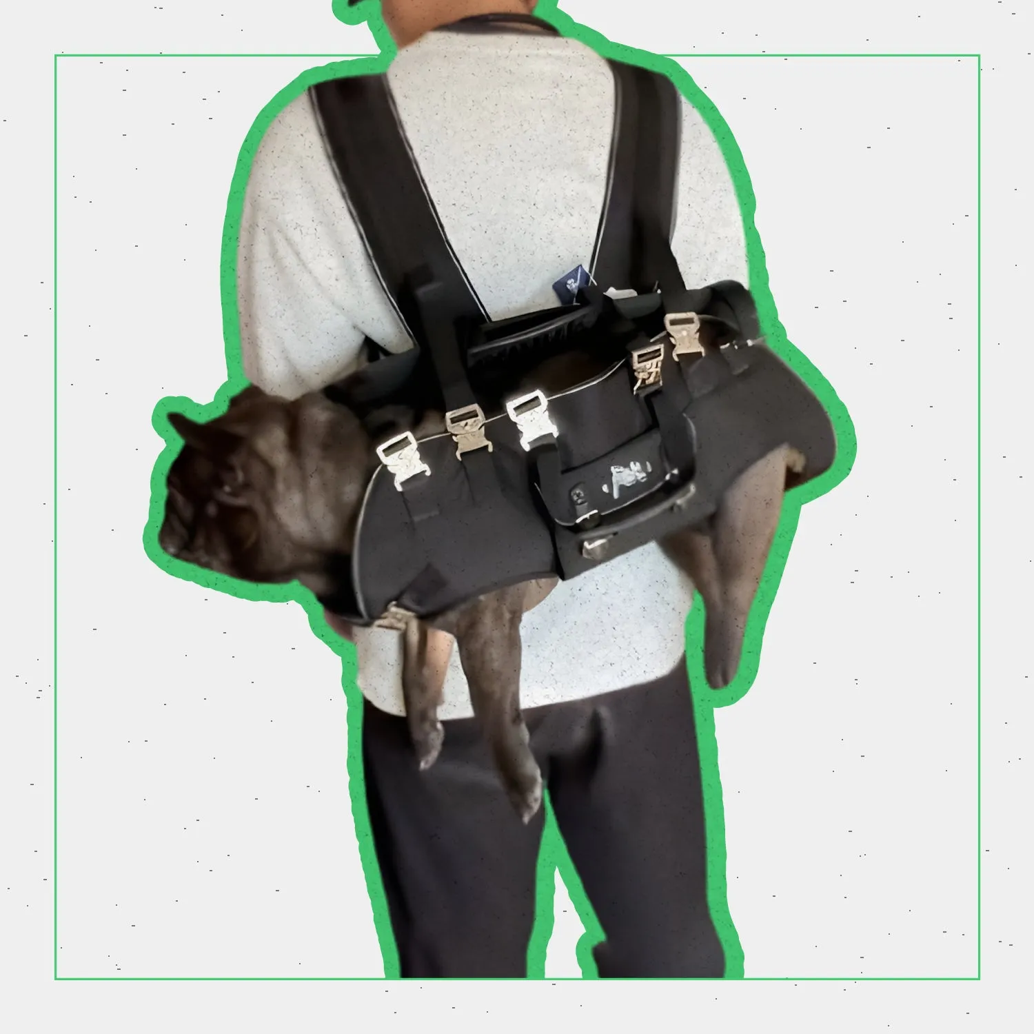 CarryPaw Frenchie Side Carry Backpack – Portable Lightweight and Secure Pet Carrier Bag