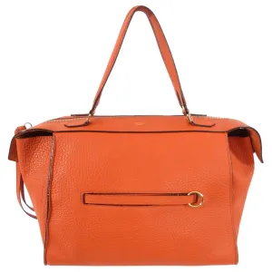 Celine Orange Grained Leather Small Ring Bag