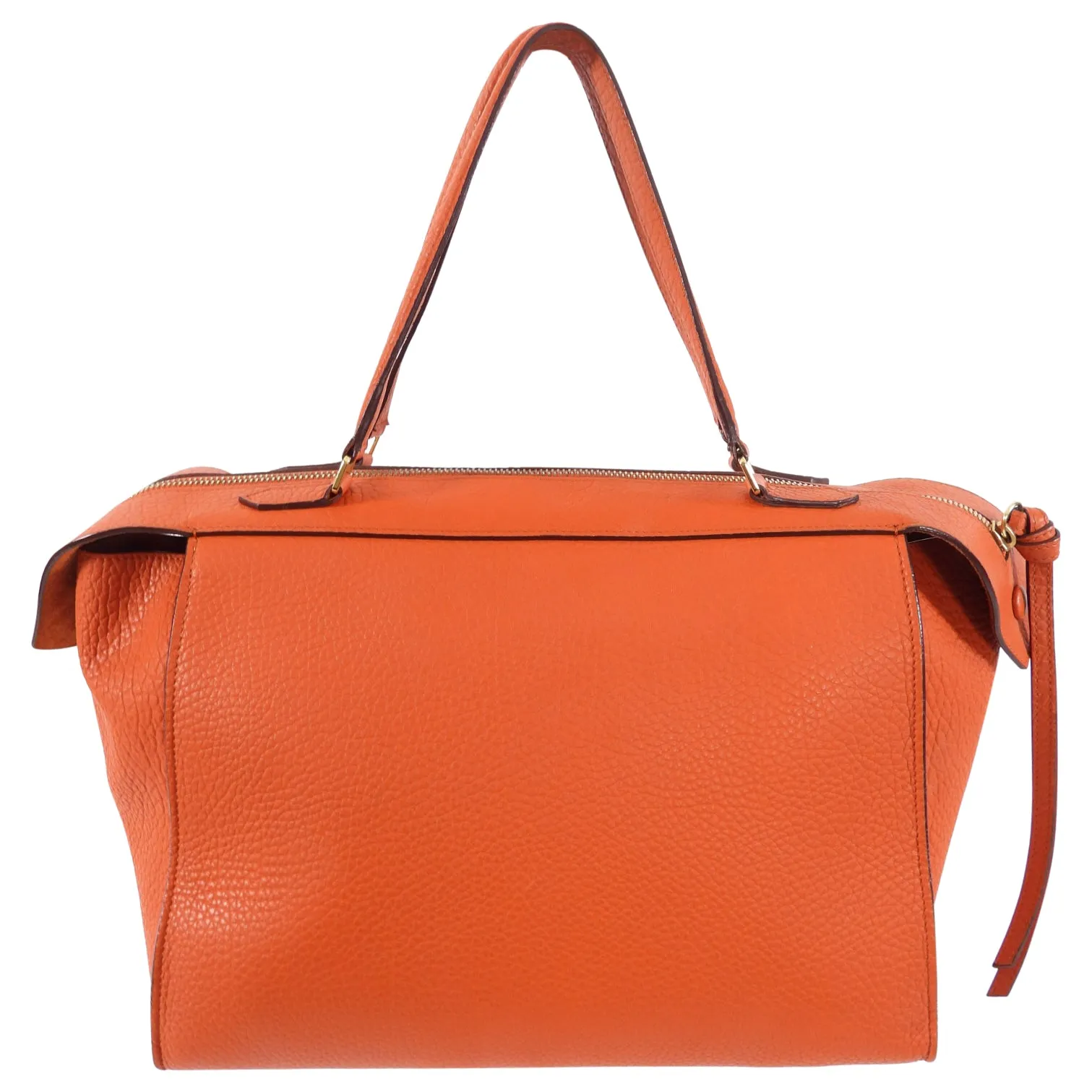 Celine Orange Grained Leather Small Ring Bag