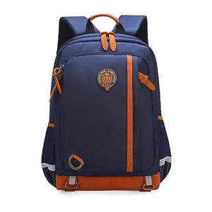 Children British Style Schoolbag High Quality Waterproof Backpack with Organizer Pockets