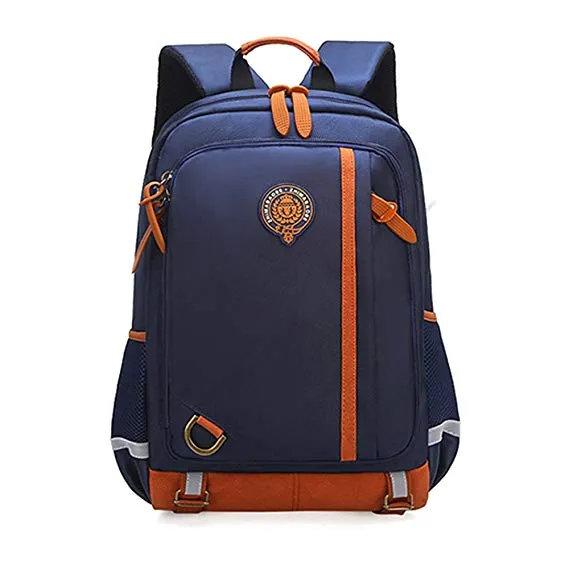 Children British Style Schoolbag High Quality Waterproof Backpack with Organizer Pockets