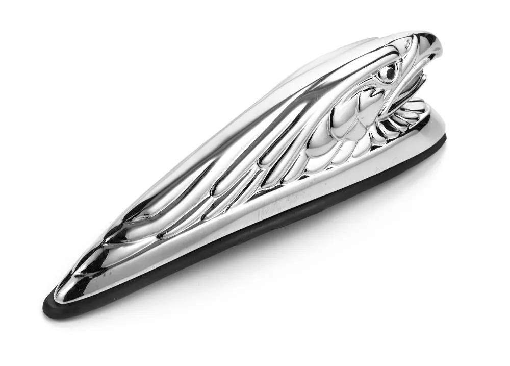 Chrome Eagle Head Fender Ornament Motorbike Mud Guard (L) - Highway Hawk H68-401