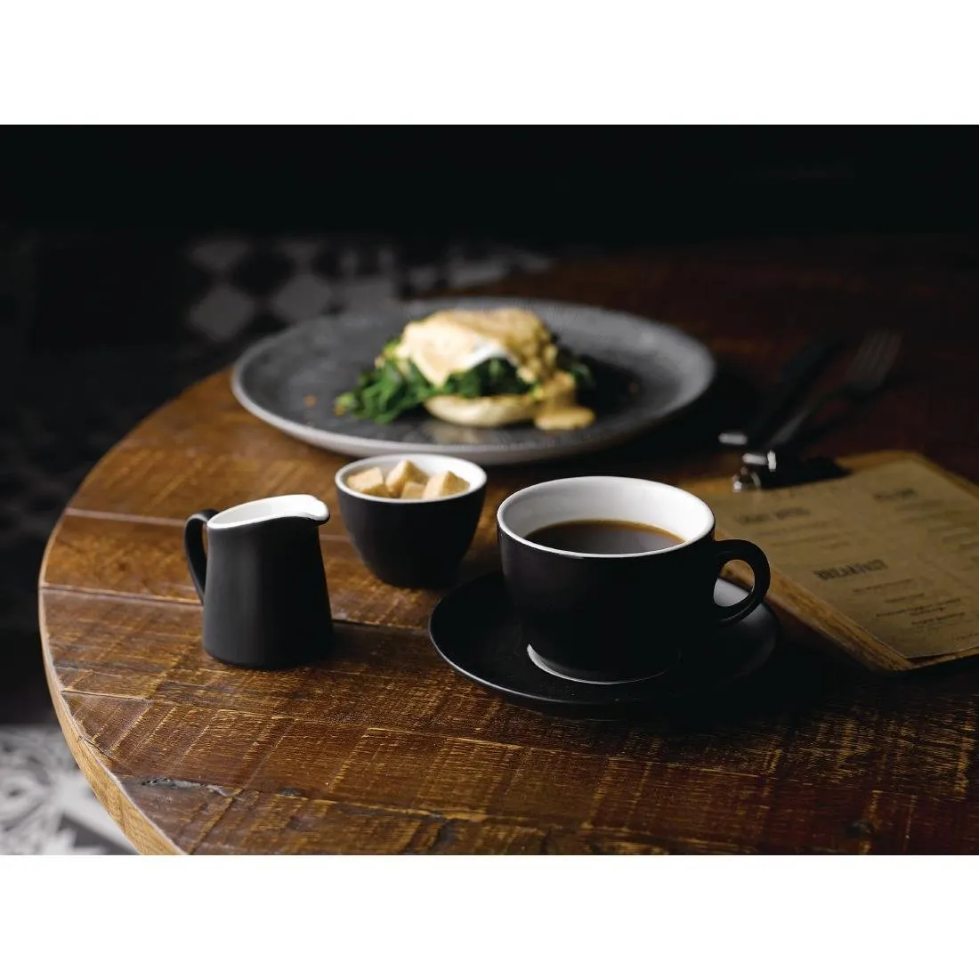Churchill Menu Shades Ash Black Sugar Bowls 70mm (Pack of 6) - FC200