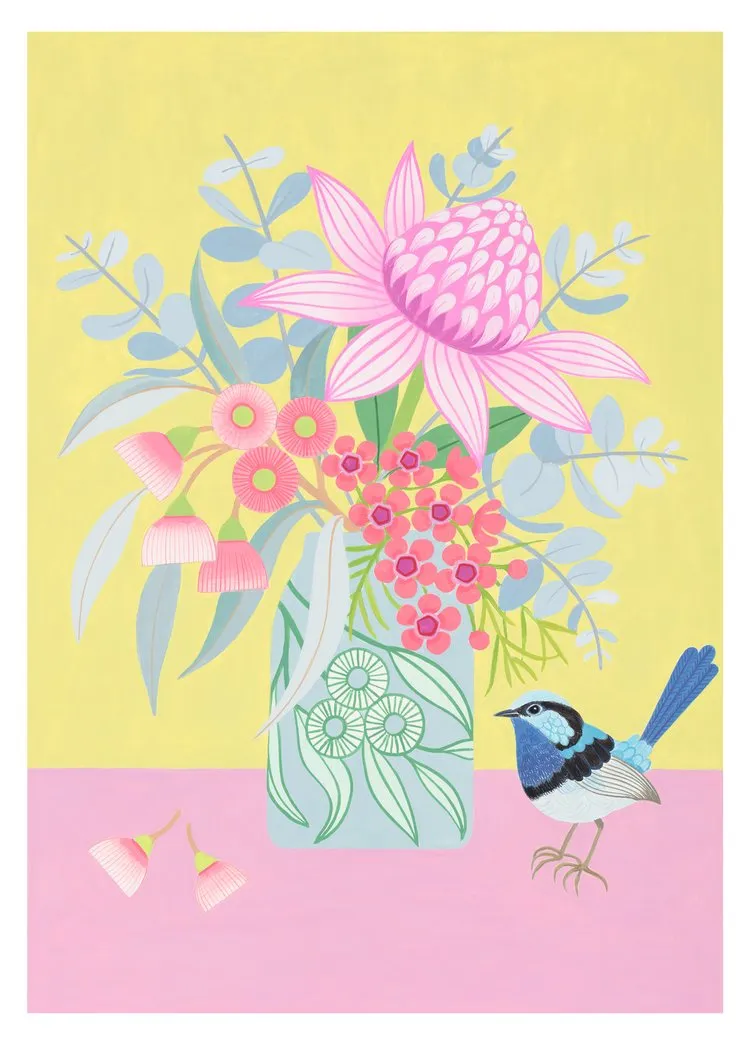 Claire Ishino Print - Superb Fairy-Wren