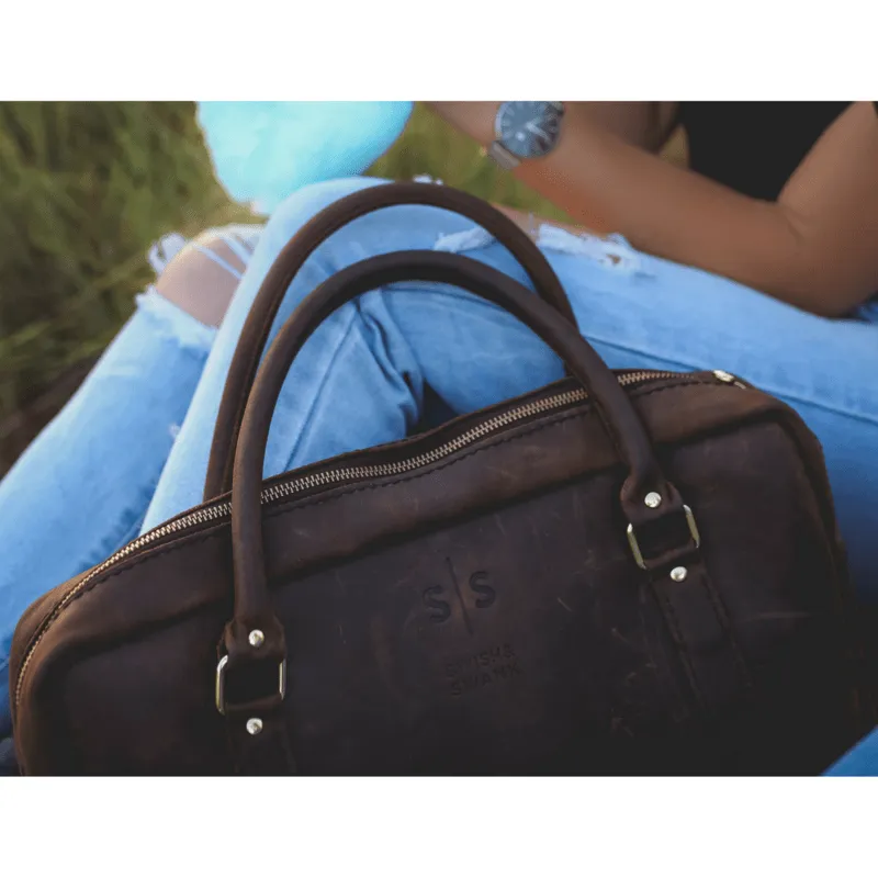 Classic Leather Boaz Briefcase - Chocolate Brown