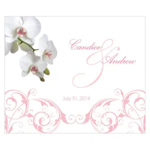 Classic Orchid Rectangular Label Pastel Pink
