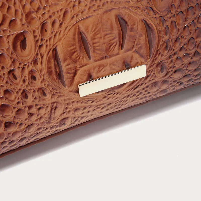 Crossbody Bag For Women Retro Crocodile Pattern Leather Dating Bag