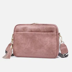 Crossbody Bag for Women Retro Tassel PU Leather Bag