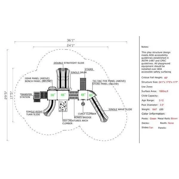 CSPD-1618 | Commercial Playground Equipment