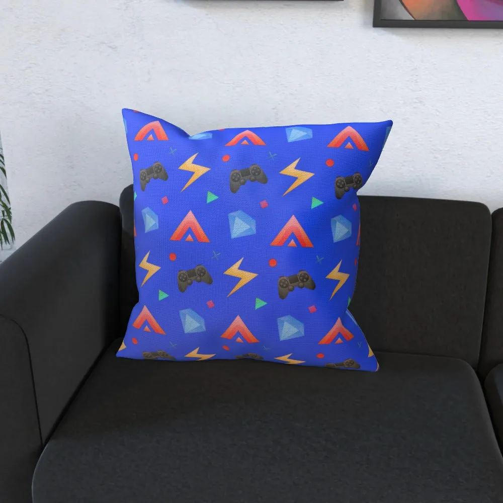 Cushion - Gamers Play Blue