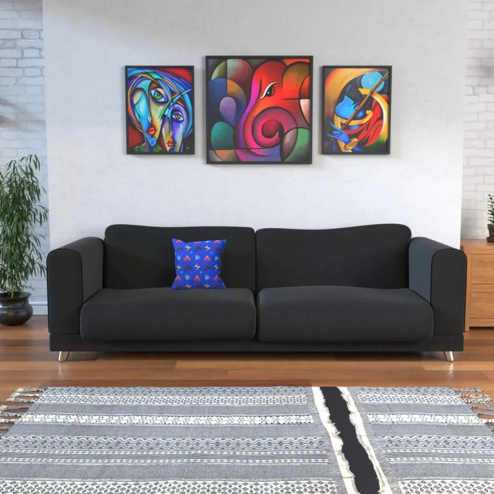 Cushion - Gamers Play Blue