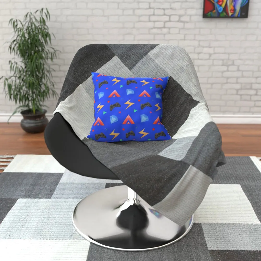 Cushion - Gamers Play Blue