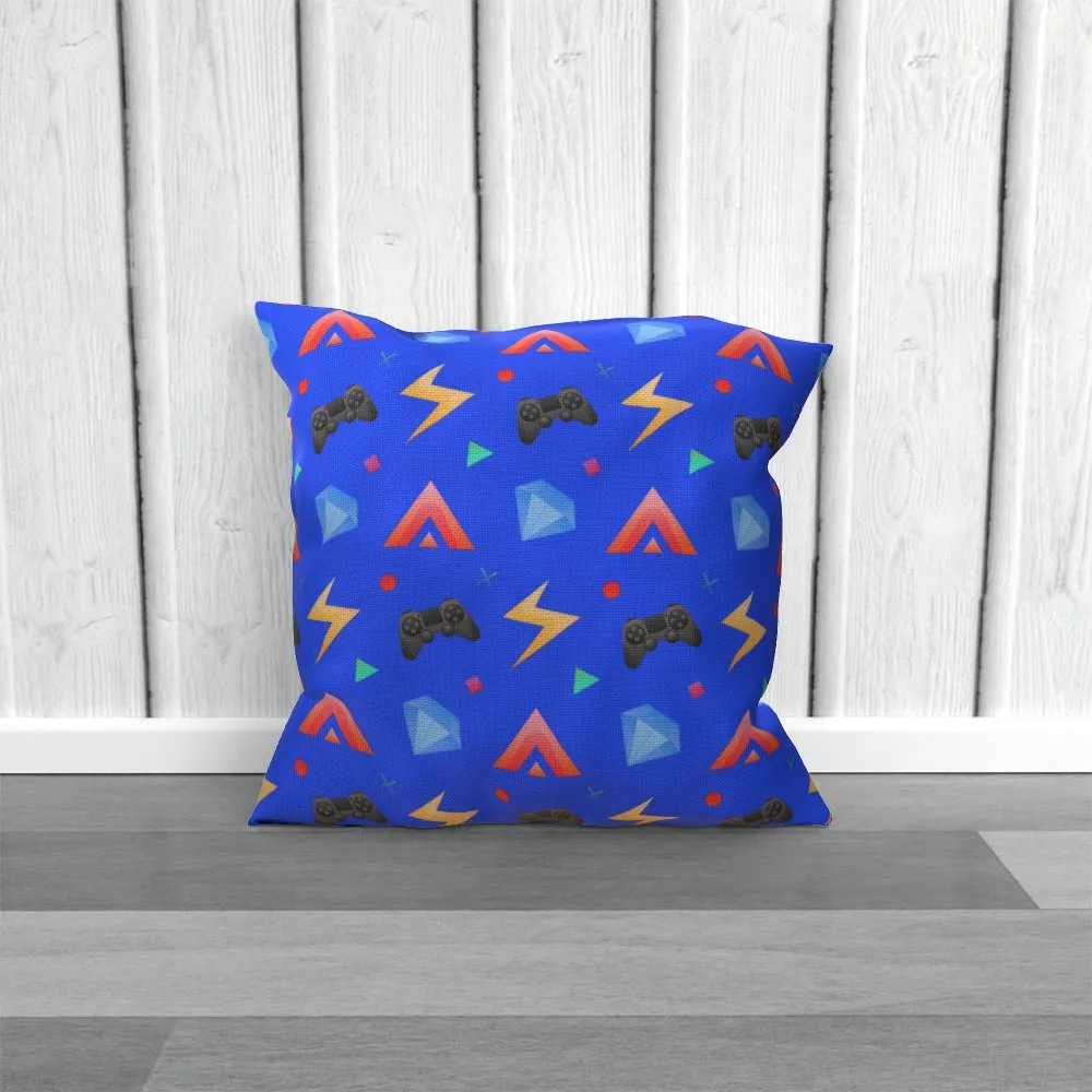 Cushion - Gamers Play Blue