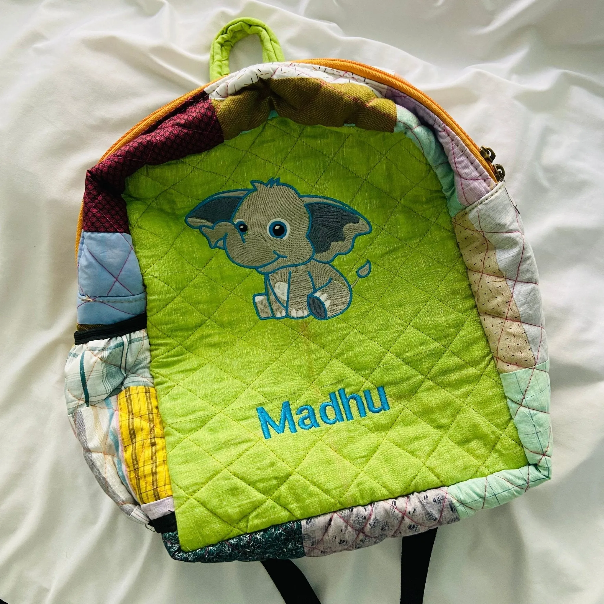 Customised Backpack for Kids - Running Baby Elephant