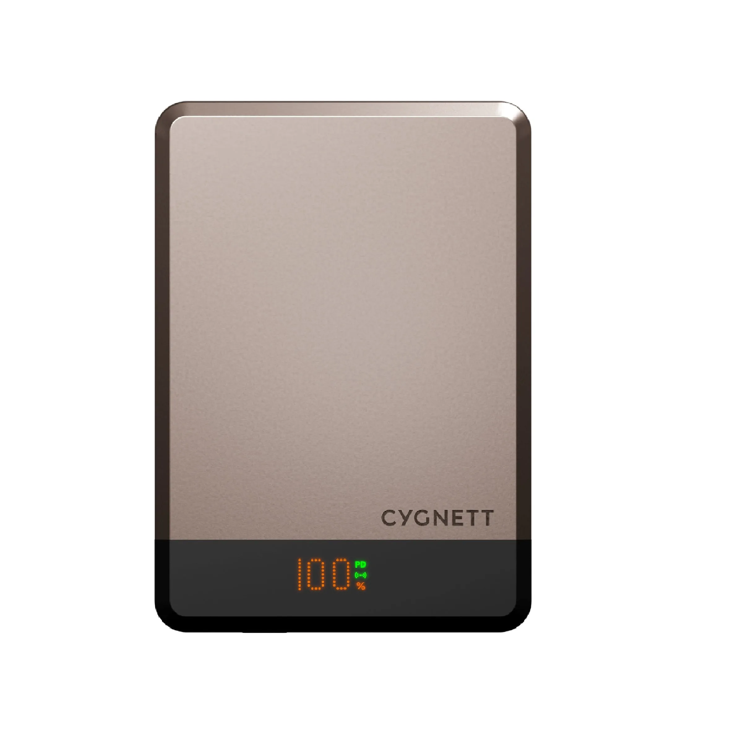 Cygnett MagSlim 5k Magnetic Wireless Power Bank - Champagne (CY5093PBCHE) MagSafe CompatibleSlim and Sleek Mordern Display2 Years Warranty