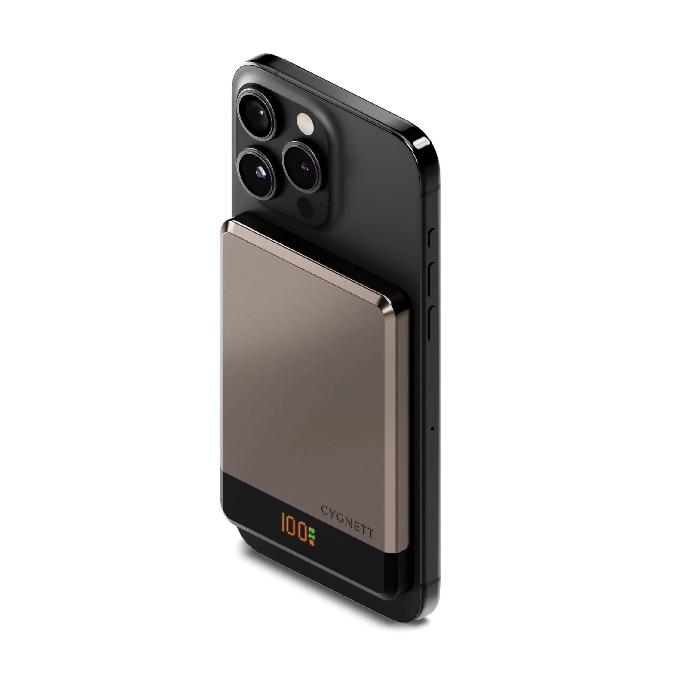 Cygnett MagSlim 5k Magnetic Wireless Power Bank - Champagne (CY5093PBCHE) MagSafe CompatibleSlim and Sleek Mordern Display2 Years Warranty