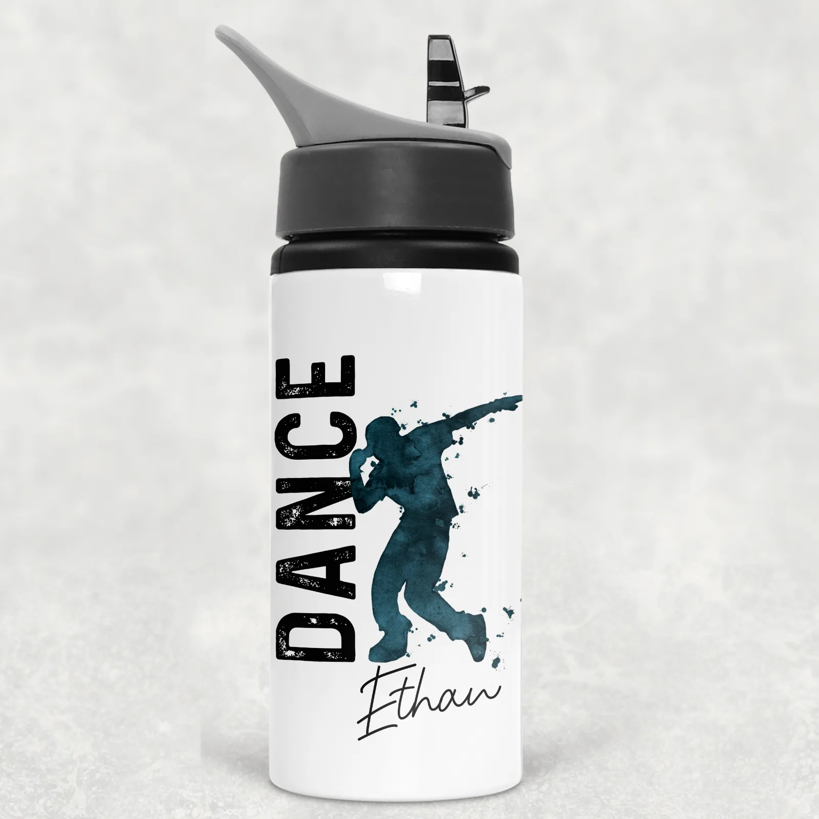 Dance Personalised Aluminium Straw Water Bottle 650ml