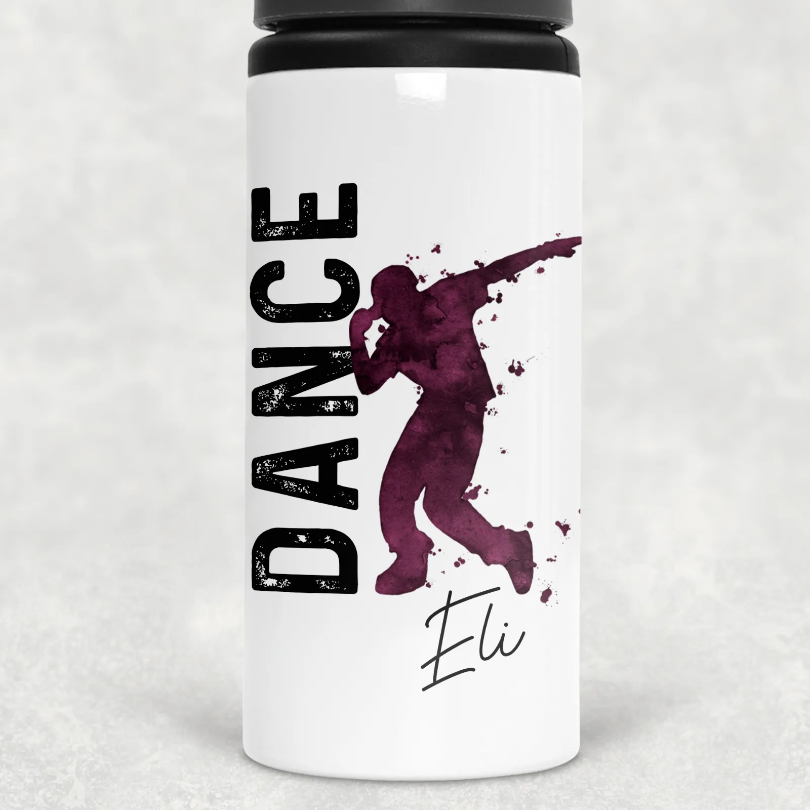 Dance Personalised Aluminium Straw Water Bottle 650ml